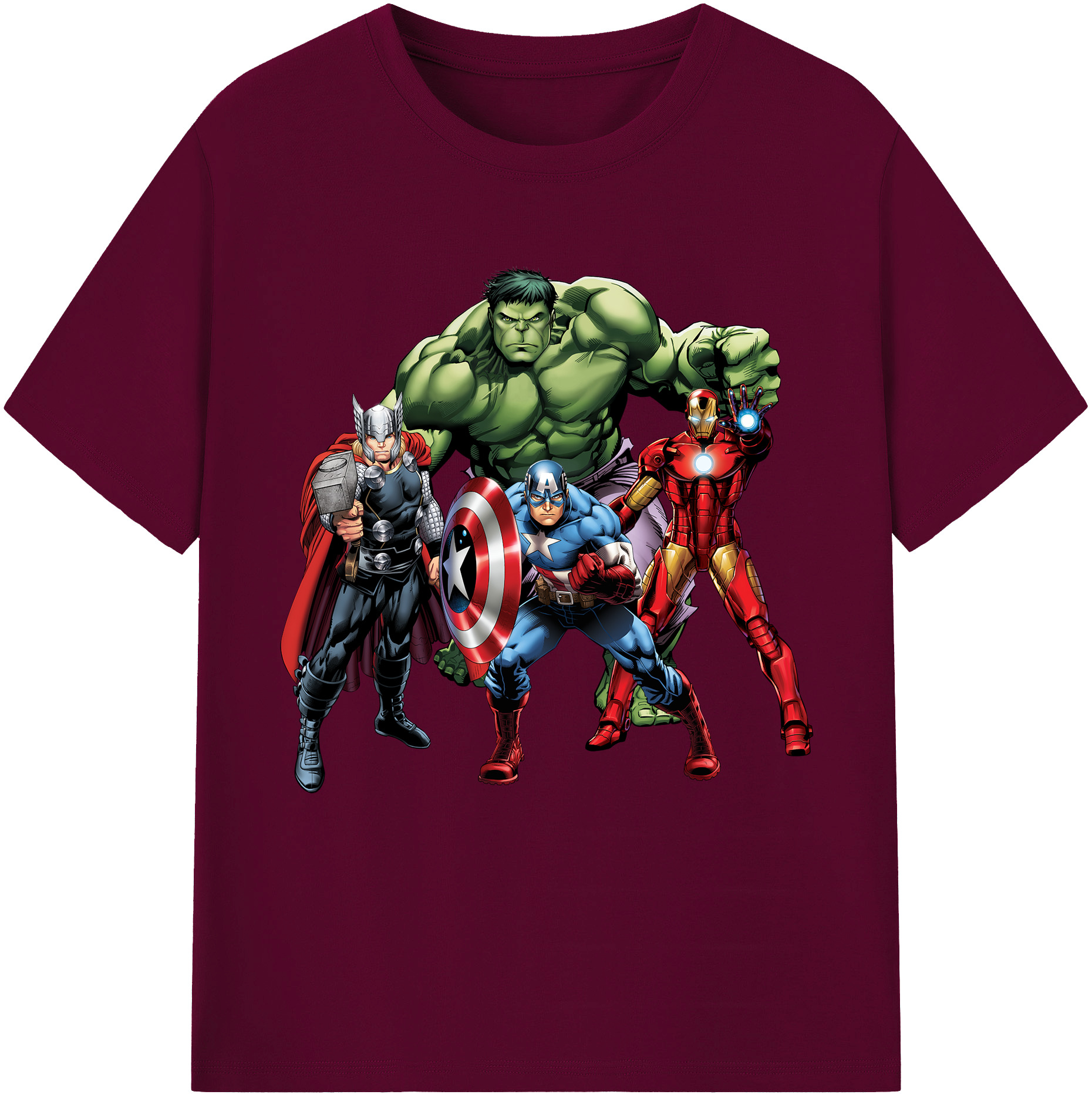 （画像用） アベンジャーズ The Avengers レディースカジュアルプリントTシャツ（綿100％）